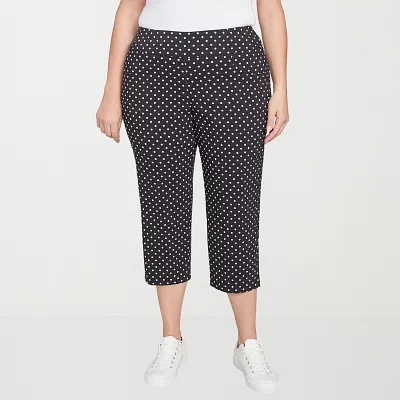 Hearts Of Palm Womens Mid Rise Plus Capri Pants