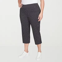 Hearts Of Palm Womens Mid Rise Plus Capri Pants