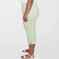 Hearts Of Palm Womens Mid Rise Plus Capri Pants