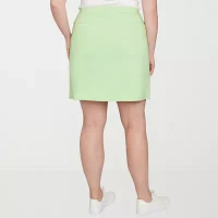 Hearts Of Palm Womens Mid Rise Skort-Plus