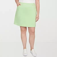Hearts Of Palm Womens Mid Rise Skort-Plus