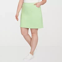Hearts Of Palm Womens Mid Rise Skort-Plus