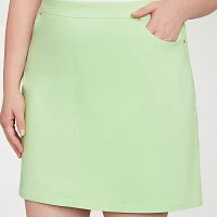 Hearts Of Palm Womens Mid Rise Skort-Plus