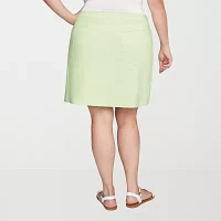 Hearts Of Palm Womens Mid Rise Skort-Plus