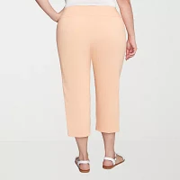 Hearts Of Palm Womens Mid Rise Plus Capri Pants