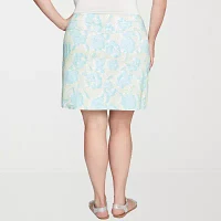 Hearts Of Palm Womens Mid Rise Skort-Plus