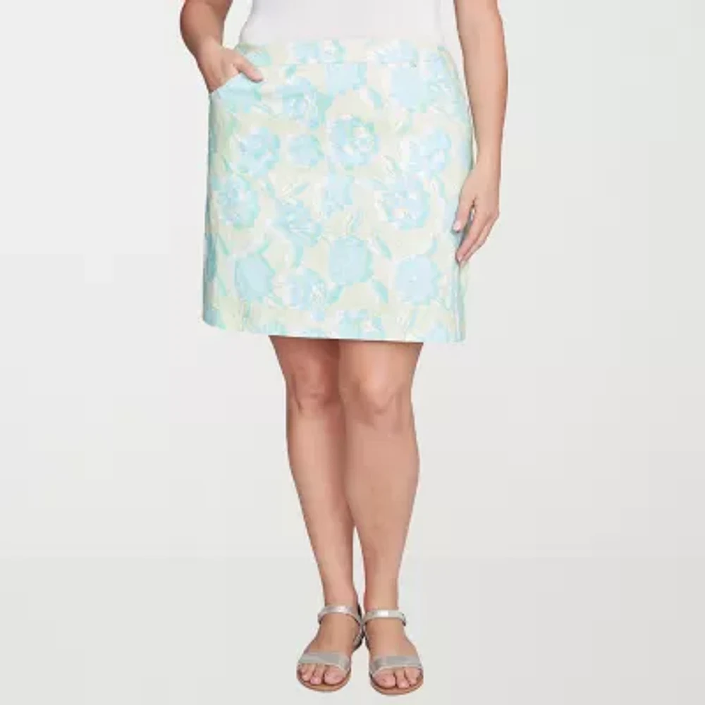 Hearts Of Palm Womens Mid Rise Skort-Plus
