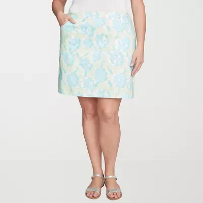 Hearts Of Palm Womens Mid Rise Skort-Plus