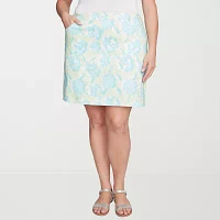 Hearts Of Palm Womens Mid Rise Skort-Plus