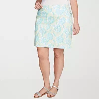 Hearts Of Palm Womens Mid Rise Skort-Plus