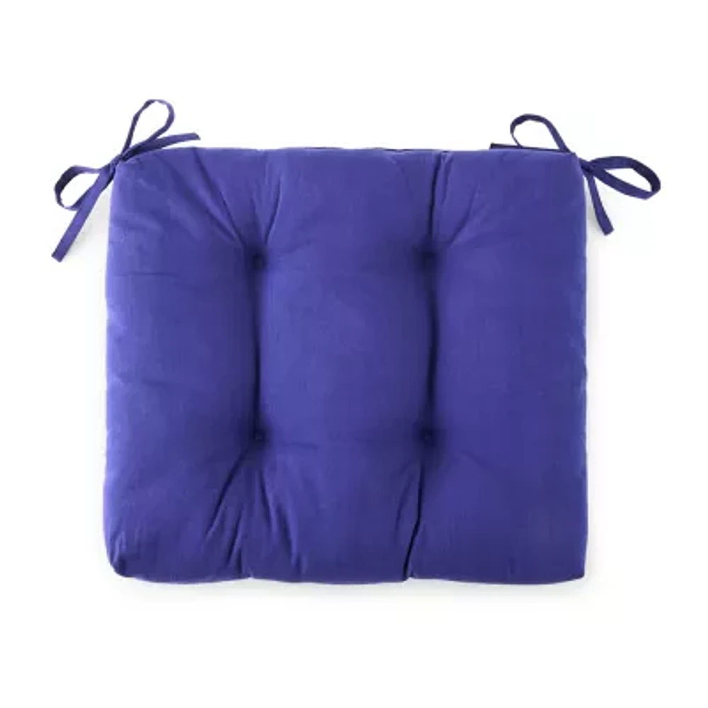 Turquoise Sun Solid Ink Patio Seat Cushions