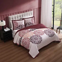 Bebejan Rosewood Harmony 3-pc. Lightweight Reversible Comforter Set