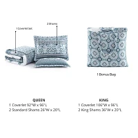 Bebejan Aquamarine Medallion 3-pc. Lightweight Reversible Comforter Set