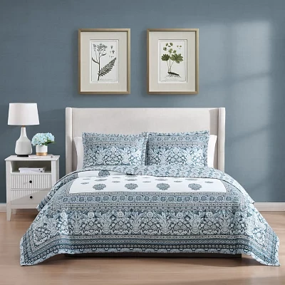 Bebejan Aquamarine Medallion 3-pc. Lightweight Reversible Comforter Set