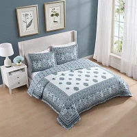 Bebejan Aquamarine Medallion 3-pc. Lightweight Reversible Comforter Set