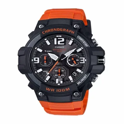 Casio Mens Orange Strap Watch Mcw100h-4av