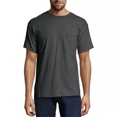 Hanes Mens Beefy-T Short Sleeve Pocket Tee