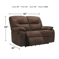 Signature Design by Ashley® Bolzano Pad-Arm Reclining Loveseat