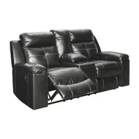 Signature Design by Ashley® Kempten Pad-Arm Reclining Loveseat