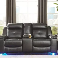 Signature Design by Ashley® Kempten Pad-Arm Reclining Loveseat