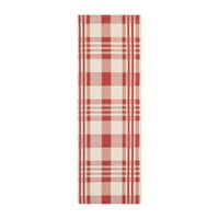 Safavieh Courtyard Collection Cori Plaid Indoor/Outdoor Runner Rug