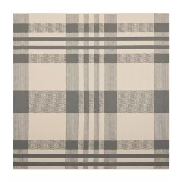 Black & Bone Plaid Outdoor Rug - Safavieh.com