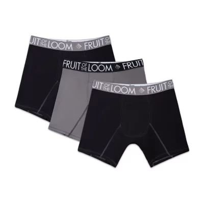 Fruit of the Loom Mens 3 Pack Breathable Performance Boxer Briefs