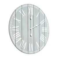 All the Rages Elegant Designs Wood Plank 23" Large Rustic Coastal Wall Clock