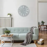 All the Rages Elegant Designs Wood Plank 23" Large Rustic Coastal Wall Clock