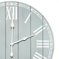 All the Rages Elegant Designs Wood Plank 23" Large Rustic Coastal Wall Clock