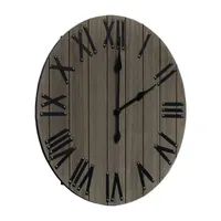 All the Rages Elegant Designs Handsome 21" Rustic Farmhouse Wood Wall Clock