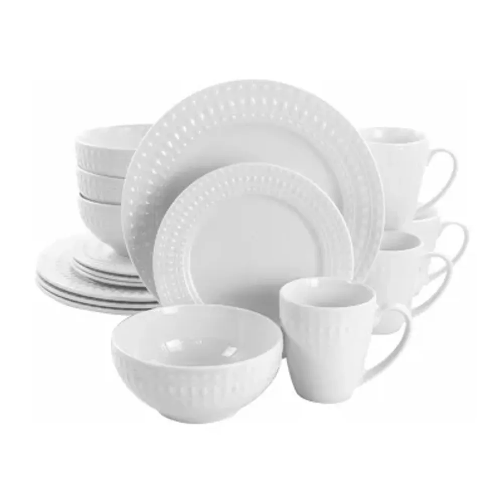 Elama Cara 16-pc. Porcelain Dinnerware Set