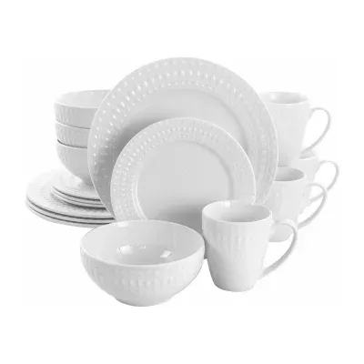 Elama Cara 16-pc. Porcelain Dinnerware Set
