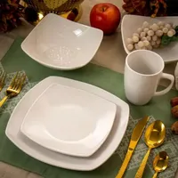 Elama Hayes 16-pc. Porcelain Dinnerware Set