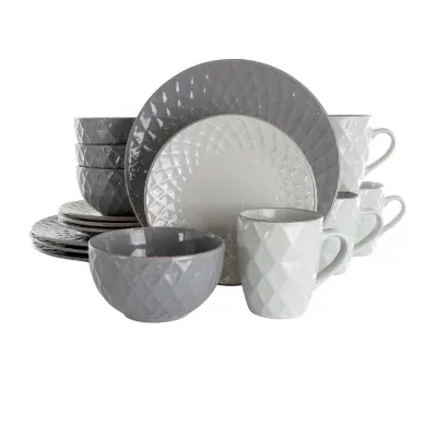 Elama Tahitian 16-pc. Stoneware Dinnerware Set