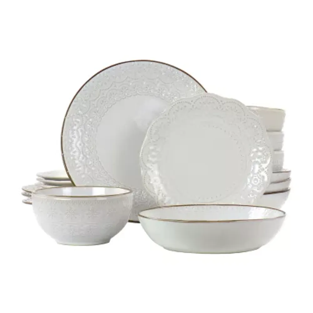 Elama Countess 16-pc. Stoneware Dinnerware Set