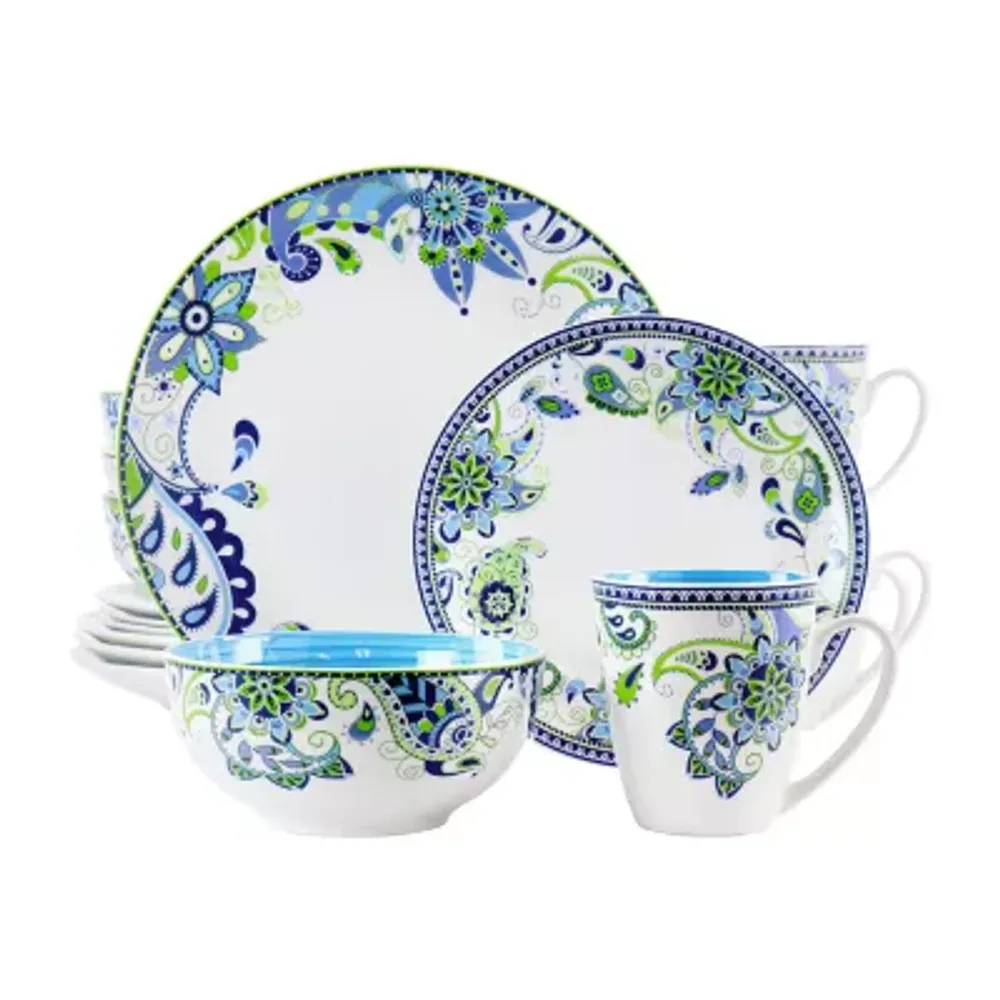 Elama Blue Fiesta 16-pc. Porcelain Dinnerware Set