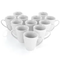 Elama Madeline 12-pc. Porcelain Coffee Mug Set