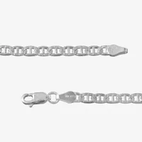 Made in Italy Sterling Silver Inch Solid Link Chain Bracelet