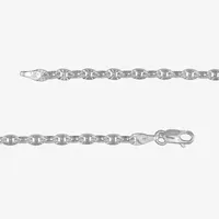 Made in Italy Sterling Silver Inch Solid Link Chain Necklace