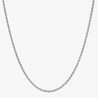 Made in Italy Sterling Silver Inch Solid Rope Chain Necklace