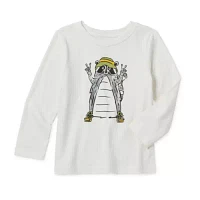 Okie Dokie Toddler Boys Adaptive Crew Neck Long Sleeve Graphic T-Shirt