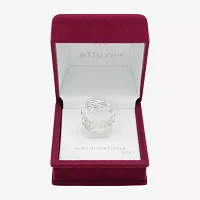 Sparkle Allure Womens 25MM Pure Silver Over Brass Crossover Band
