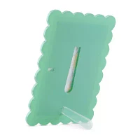 Pink Sky 4 X 6 Scallop Edge Green Acrylic 1-Opening Tabletop Frame