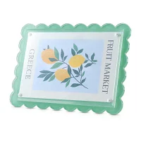 Pink Sky 4 X 6 Scallop Edge Green Acrylic 1-Opening Tabletop Frame