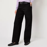 St. John's Bay Womens High Rise Wide Leg Jean