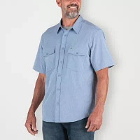 Berne Flex 180 Upf Big and Tall Mens Regular Fit Short Sleeve Button-Down Shirt