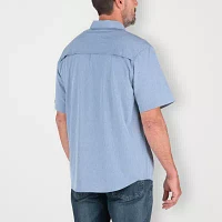 Berne Flex 180 Upf Big and Tall Mens Regular Fit Short Sleeve Button-Down Shirt