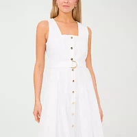 Sam And Jess Womens Sleeveless Midi Fit + Flare Dress