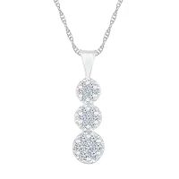 Womens / CT. T.W. Natural White Diamond 10K White Gold Pendant Necklace